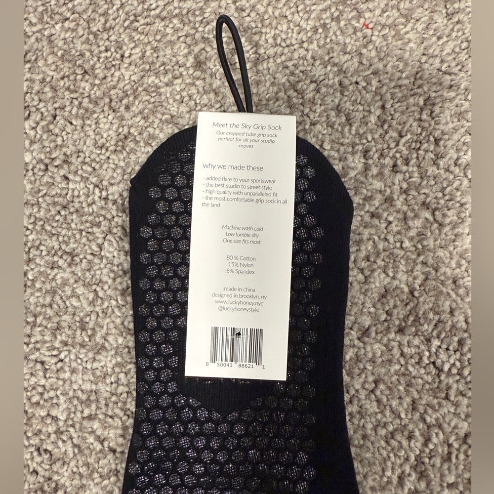 NWT! Lucky Honey Sky Grip Sock - Picture 5 of 5